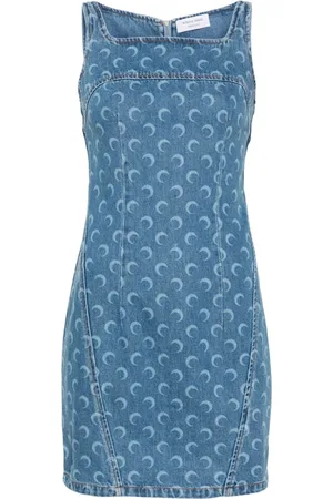 Marine Serre Mujer, Vestidos, Azul, Talla: L