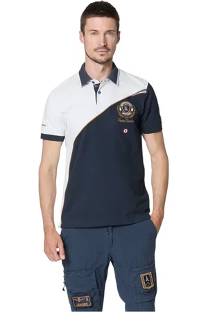 Aeronautica Militare Hombre, Camisetas, Azul, Talla: S