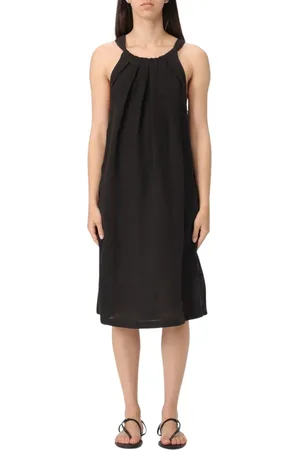 120% Lino Mujer, Vestidos, Negro, Talla: M