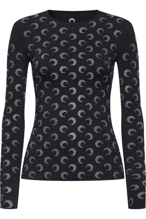 Marine Serre Mujer, Camisetas, Negro, Talla: L