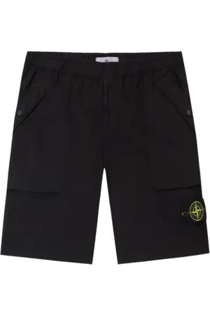 Stone Island Hombre, Pantalones cortos, Negro, Talla: W33