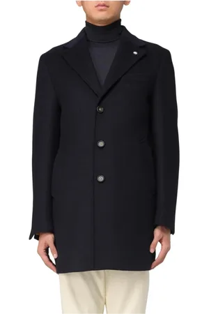 Manuel Ritz Hombre, Abrigos, Azul, Talla: L