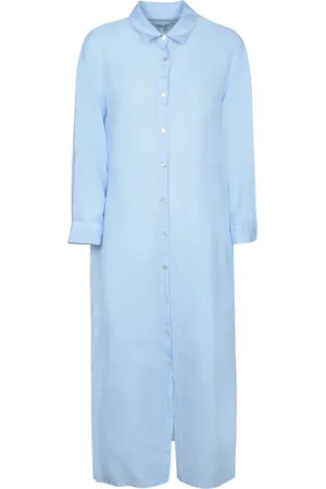 120% Lino Mujer, Blusas y Camisas, Azul, Talla: XS