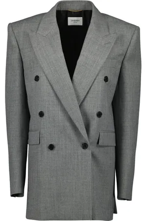 Saint Laurent Mujer, Chaquetas, Gris, Talla: S
