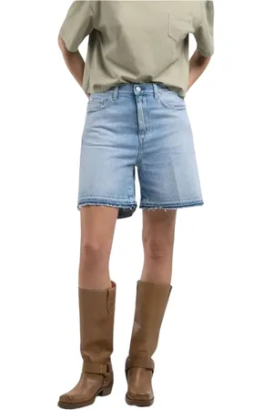 Replay Mujer, Pantalones cortos, Azul, Talla: W28