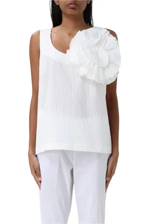 HANITA Mujer, Camisetas, Blanco, Talla: L