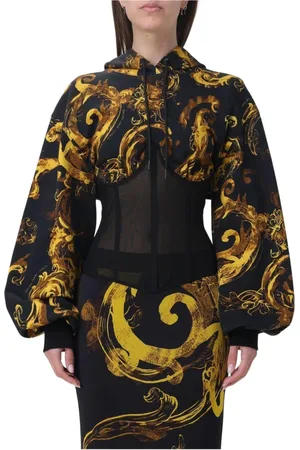 VERSACE Mujer, Sudaderas, Negro, Talla: S