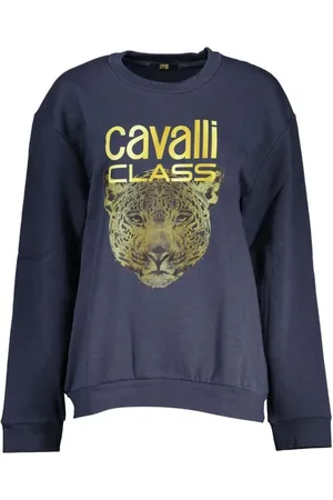 Roberto Cavalli Mujer, Sudaderas, Azul, Talla: XL