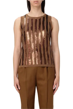 Max Mara Mujer, Camisetas, Marrón, Talla: XS