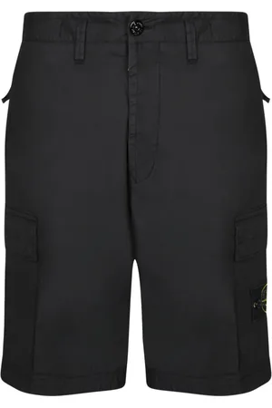 Stone Island Hombre, Pantalones cortos, Negro, Talla: W33
