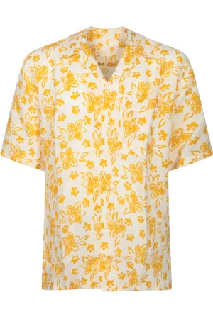 120% Lino Hombre, Camisas, Amarillo, Talla: M
