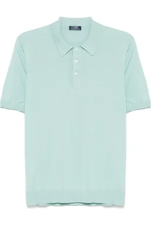 BARBA Hombre, Camisetas, Azul, Talla: L