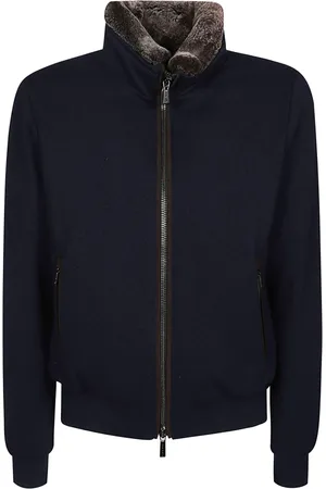 MOORER Hombre, Chaquetas, Azul, Talla: L