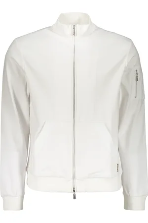 MOORER Hombre, Sudaderas, Blanco, Talla: L