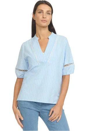 2-Biz Mujer, Blusas y Camisas, Azul, Talla: L
