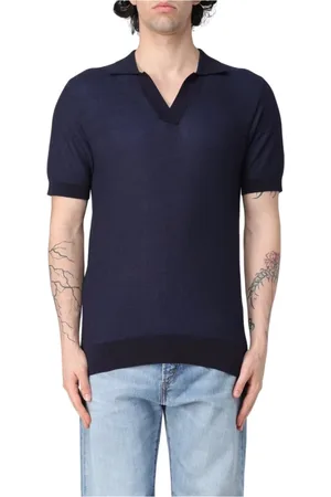 Paolo Pecora Hombre, Camisetas, Azul, Talla: L