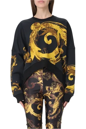 VERSACE Mujer, Sudaderas, Negro, Talla: S