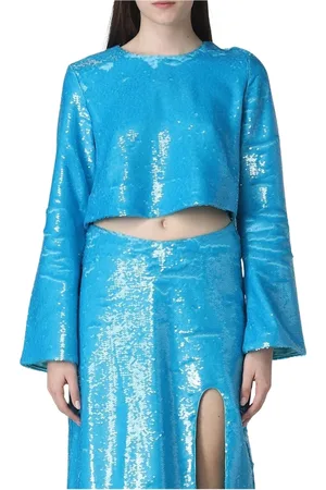 Ganni Mujer, Camisetas, Azul, Talla: M