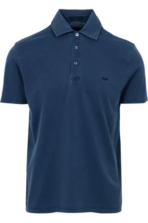 FAY Hombre, Camisetas, Azul, Talla: S