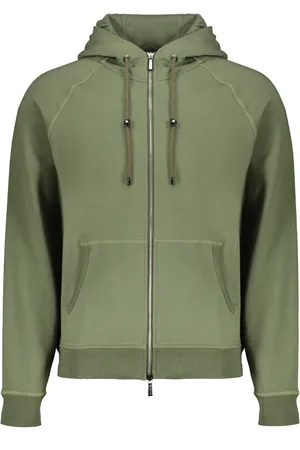 MOORER Hombre, Sudaderas, Verde, Talla: L