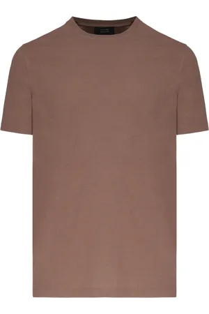 ZANONE Hombre, Camisetas, Marrón, Talla: L