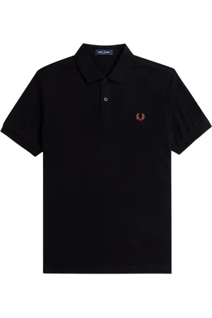 Fred Perry Hombre, Camisetas, Negro, Talla: S