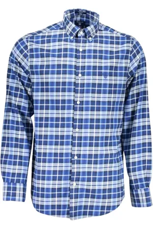 GANT Hombre, Camisas, Azul, Talla: S
