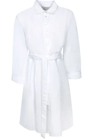 120% Lino Mujer, Vestidos, Blanco, Talla: XS