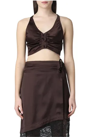 Ganni Mujer, Camisetas, Marrón, Talla: M