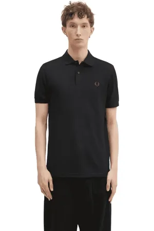 Fred Perry Hombre, Camisetas, Negro, Talla: L