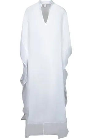 120% Lino Mujer, Vestidos, Blanco, Talla: L