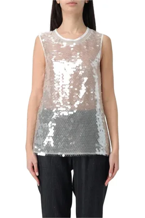 LORENA ANTONIAZZI Mujer, Camisetas, Blanco, Talla: S