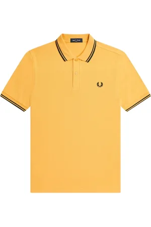 Fred Perry Hombre, Camisetas, Amarillo, Talla: L