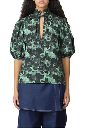 Ganni Mujer, Blusas y Camisas, Verde, Talla: S
