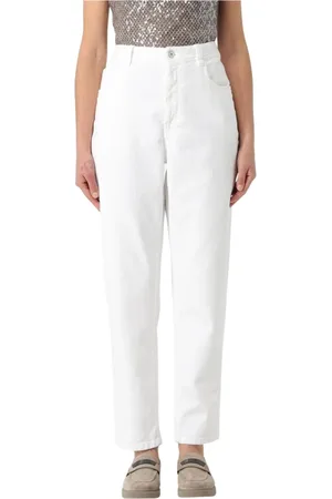 Brunello Cucinelli Mujer, Vaqueros, Blanco, Talla: XS
