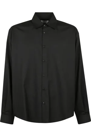 LANEUS Hombre, Camisas, Negro, Talla: L