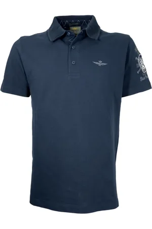 Aeronautica Militare Hombre, Camisetas, Azul, Talla: L