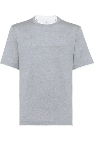 Brunello Cucinelli Hombre, Camisetas, Gris, Talla: XL