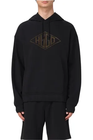 HUGO BOSS Hombre, Sudaderas, Negro, Talla: XL