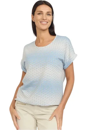 2-Biz Mujer, Camisetas, Azul, Talla: 2XL