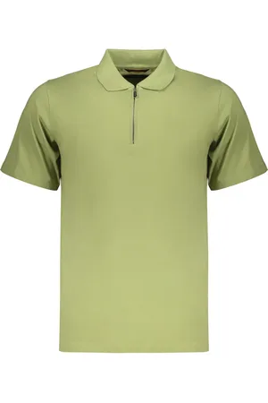 MOORER Hombre, Camisetas, Verde, Talla: L
