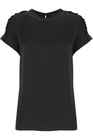 Fabiana Filippi Mujer, Camisetas, Negro, Talla: S