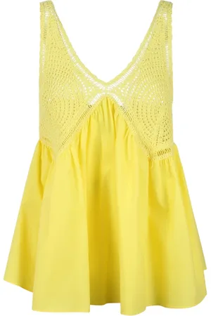 P.A.R.O.S.H. Mujer, Camisetas, Amarillo, Talla: XS