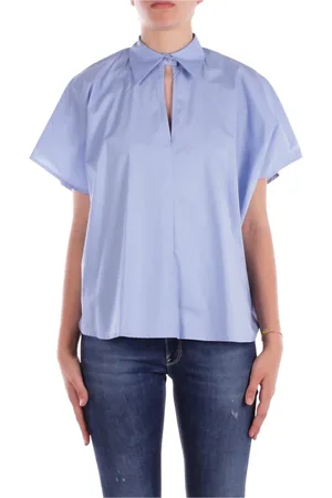 Manila Grace Mujer, Blusas y Camisas, Azul, Talla: XS