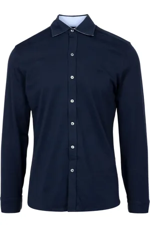 FAY Hombre, Camisas, Azul, Talla: S