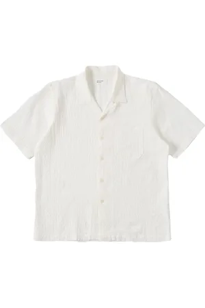 Universal Works Hombre, Camisas, Blanco, Talla: M