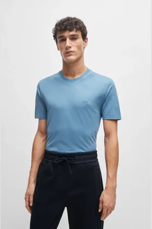 HUGO BOSS Hombre, Camisetas, Azul, Talla: L