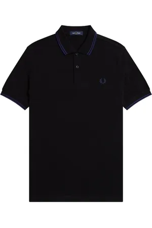 Fred Perry Hombre, Camisetas, Negro, Talla: L