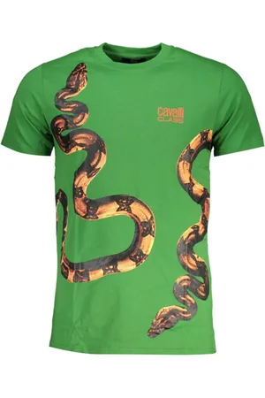 Roberto Cavalli Hombre, Camisetas, Verde, Talla: L
