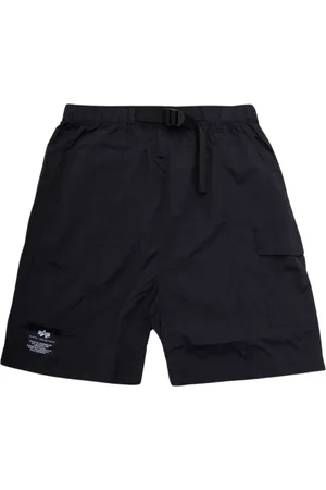 Alpha Industries Hombre, Pantalones cortos, Negro, Talla: L
